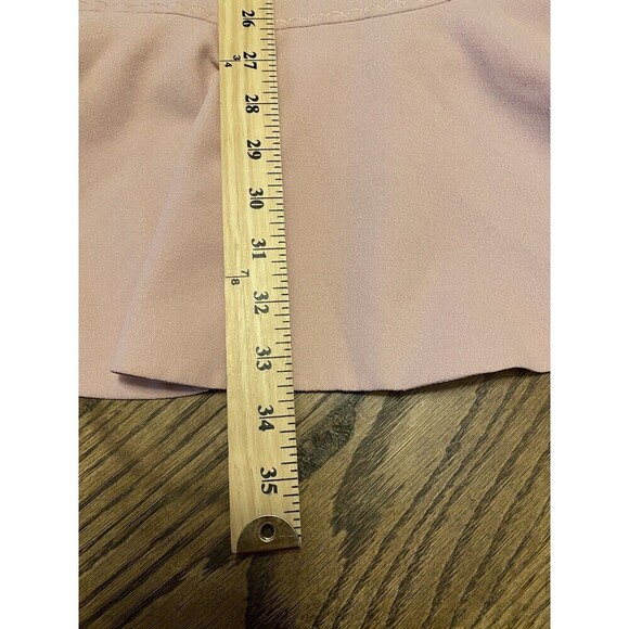 Elise Dress Size Small Flounce Ruffle Sleeveless Zip Pink Midi w/Pockets - Picture 6 of 10